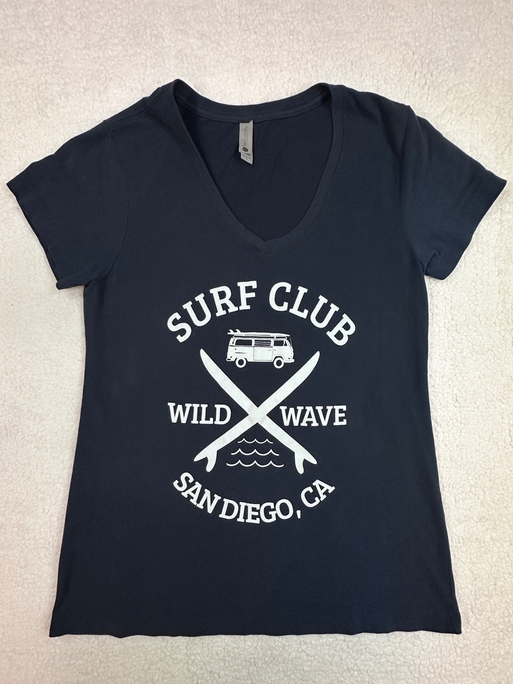 Surf Club San Diego Next Level Apparel Navy Crewneck Tee
